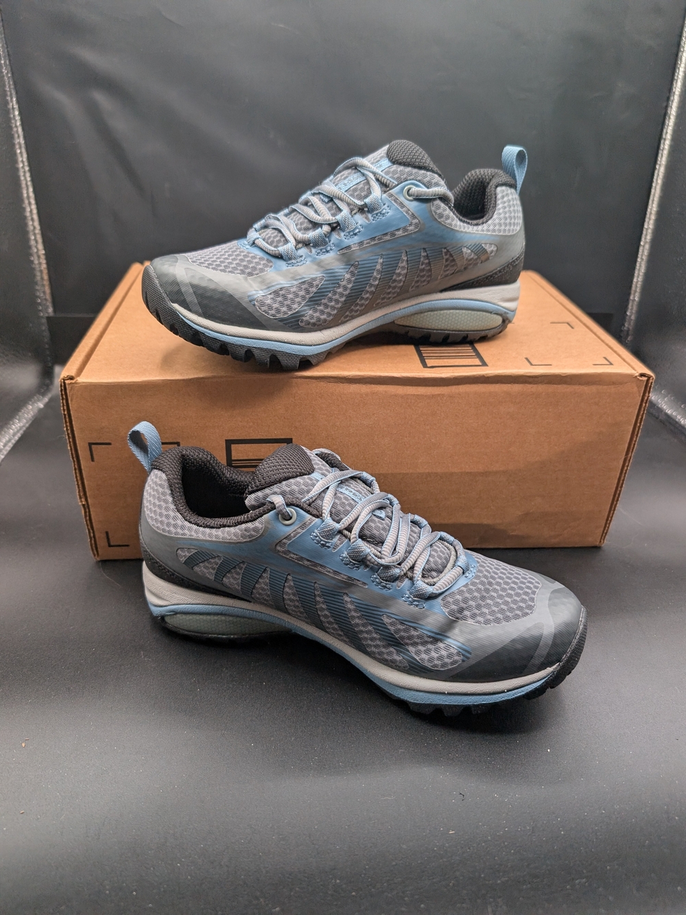 Merrell Women's Gray and Light Blue Trail Sneakers